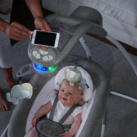 Thumbnail for INGENUITY INLIGHTEN 2-IN-1 BABY SWING & ROCKER WITH COOL MESH, PEMBERTON