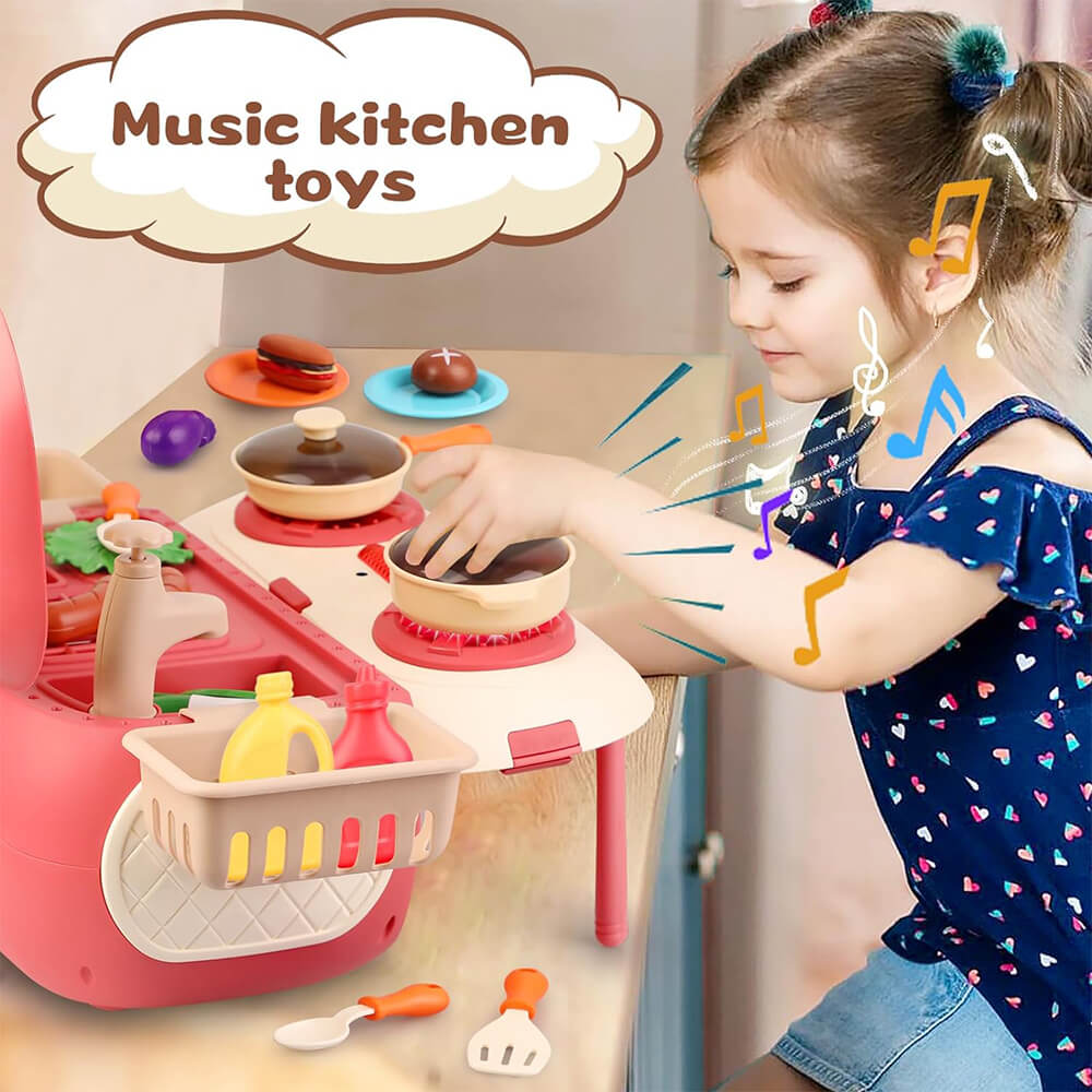 29 PCS 2 IN 1 STEREO KITCHEN PLAY SET FOR KIDS