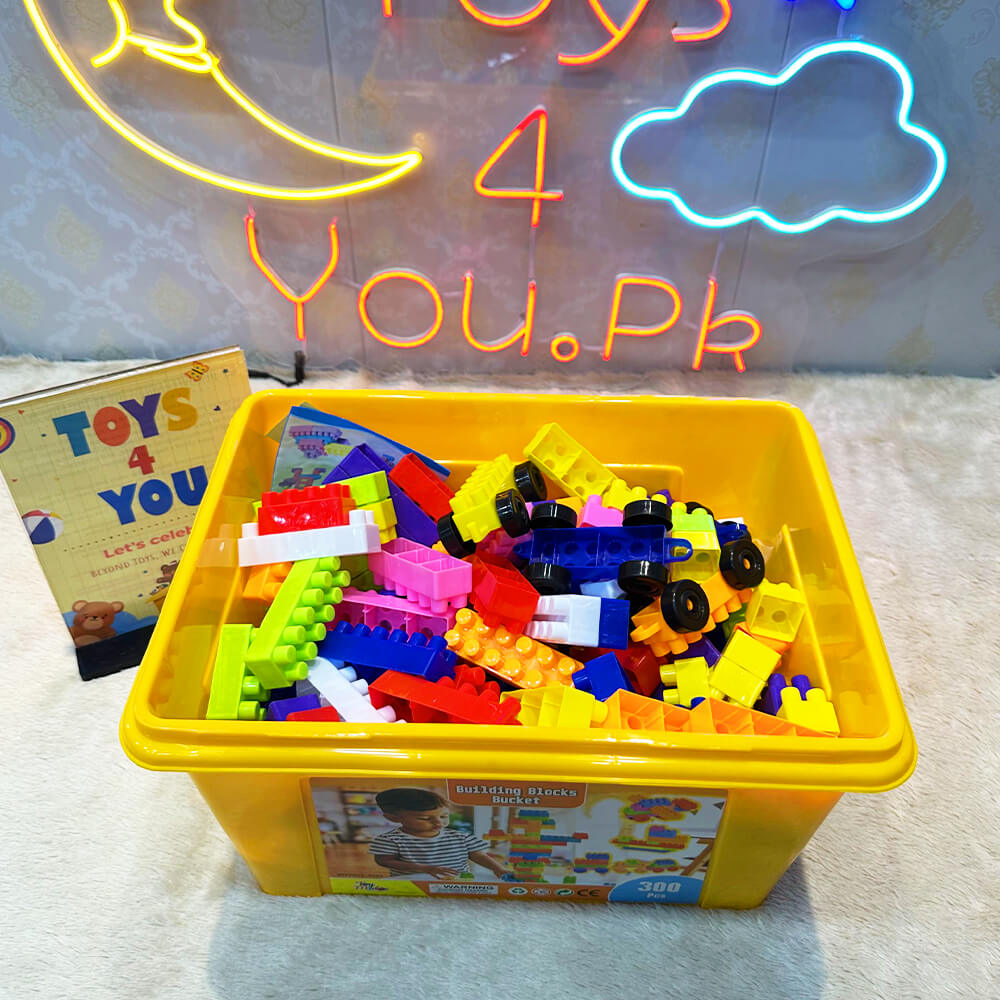 WONDER-PLAY BLOCKS BUCKET - 300 PC