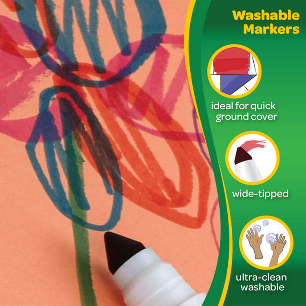 CRAYOLA ULTRA-CLEAN WASHABLE MARKERS - PACK OF 8