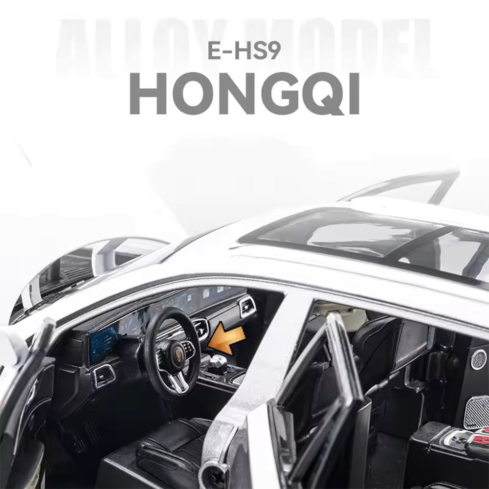 1 :24 HONGQI E-HS9 ALLOY DIECAST MODEL WITH SMOKE