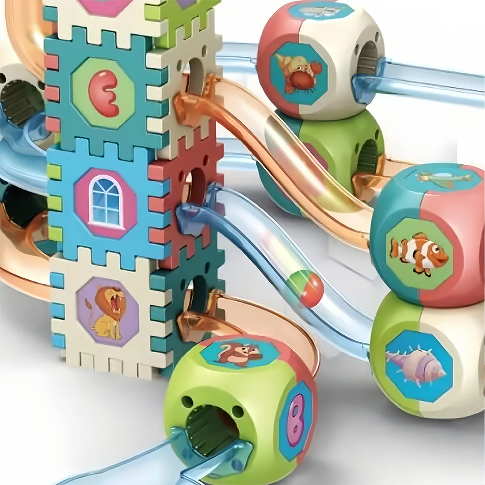 DIY BALL TRACK BUILDING BLOCKS