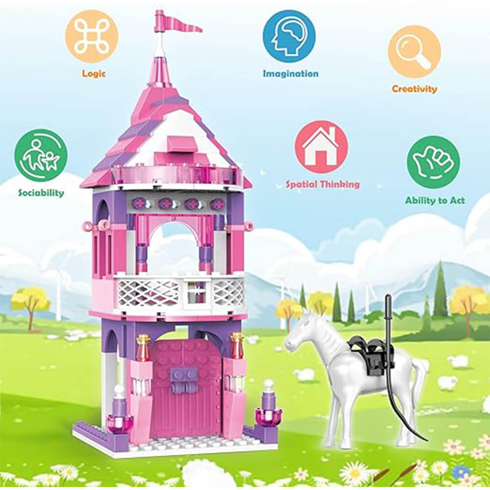 COLORFUL COGO BUILDING PRINCE & PRINCESS CASTLE