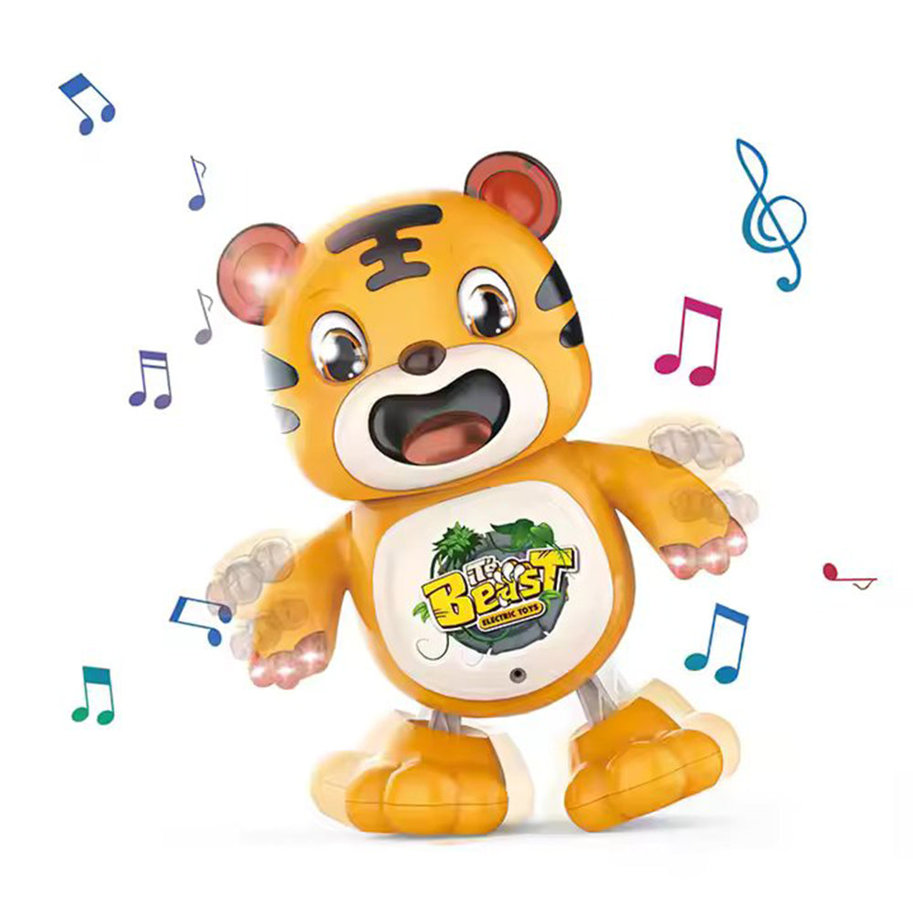 TIGER WITH LIGHT UP WALKING MUSICAL TOY