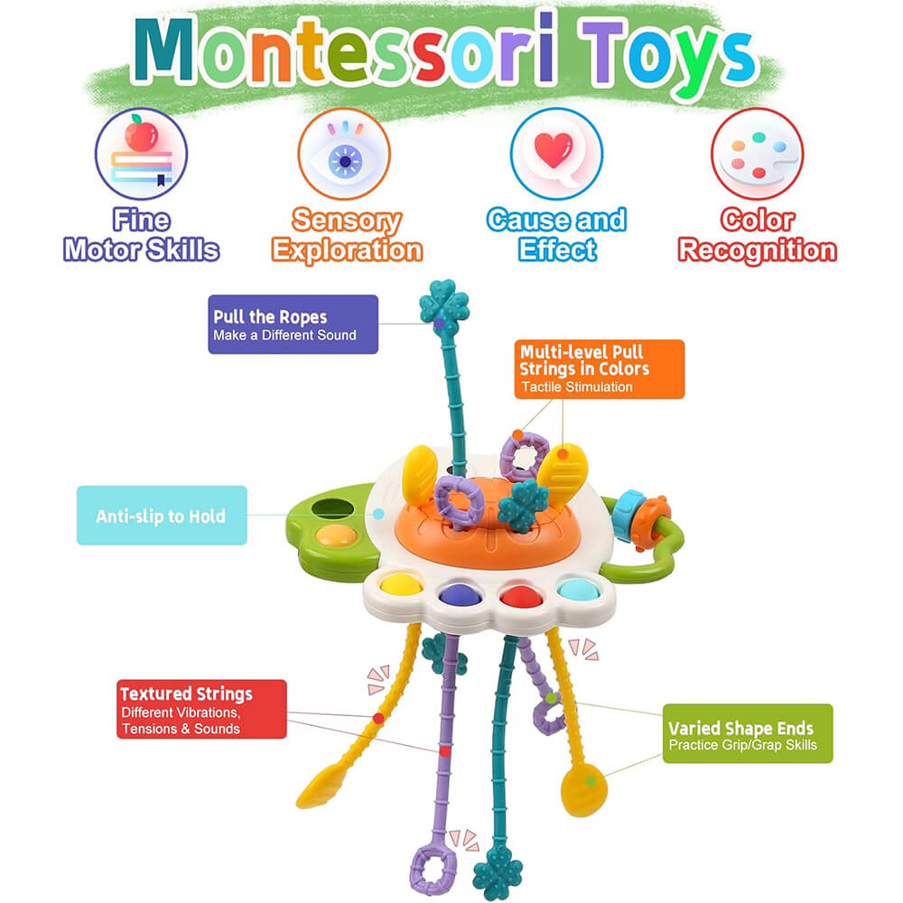 OWL PULL STRING SENSORY ACTIVITY TOY