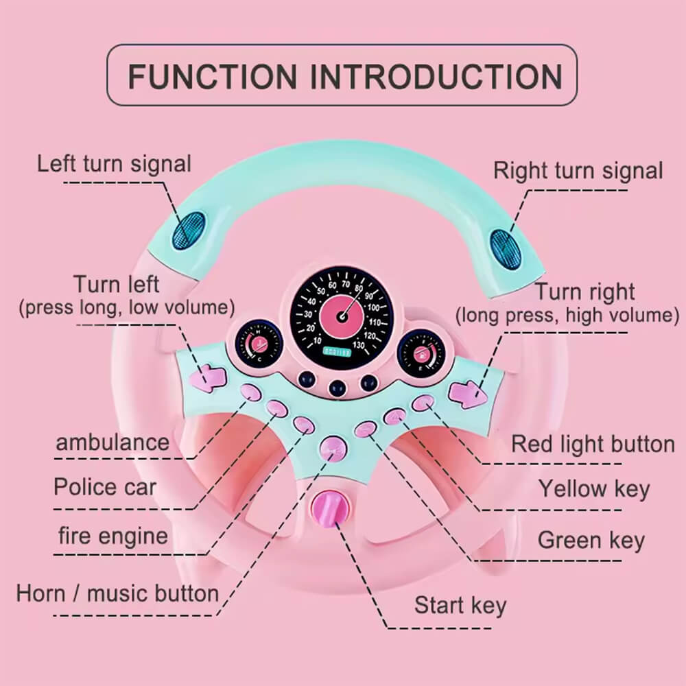 SIMULATED DRIVING STEERING WHEEL TOY WITH MUSICAL KEY