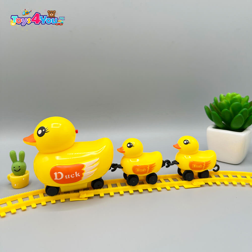 YELLOW DUCK ELECTRIC RAIL TOY FOR KIDS