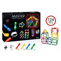 Thumbnail for MASTER MAGNETIC CONSTRUCTION TOY - 124 PCS