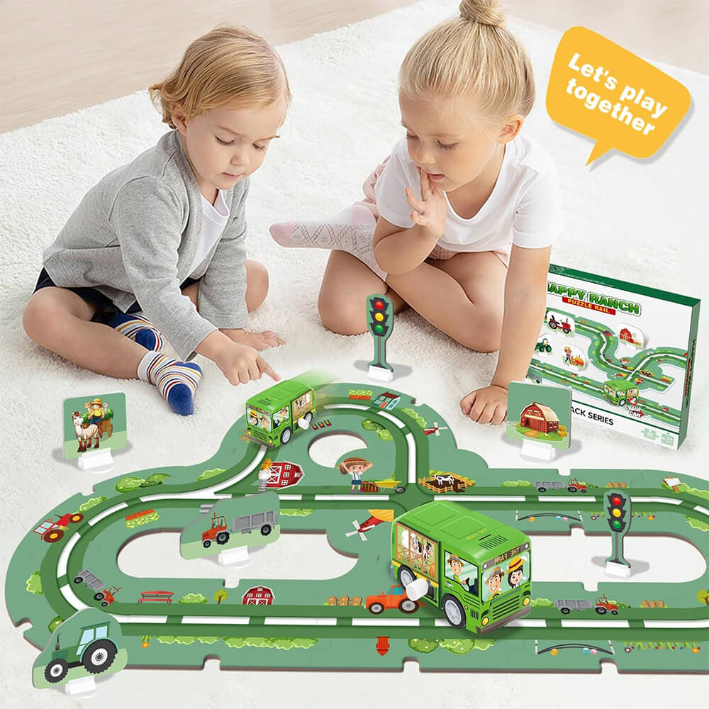 47 PCS DIY ASSEMBLING PUZZLE CAR TRACK PLAY SET