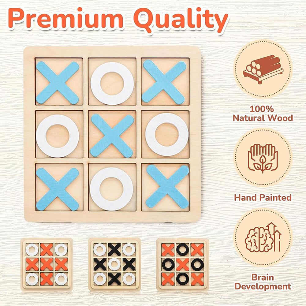 WOODEN TIC TAC TOE BOARD