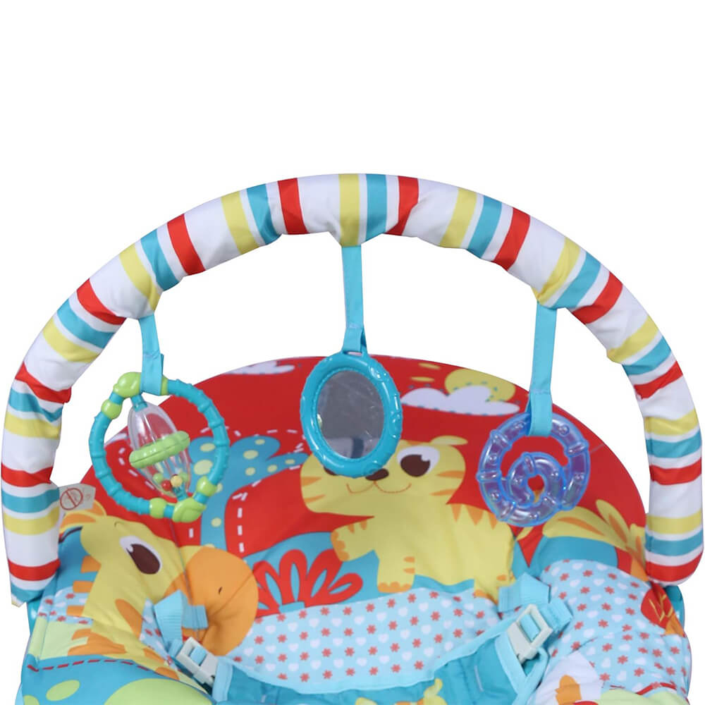 MASTELA BABY BOUNCER WITH ATTAHCED TOYS - MULTI COLOR