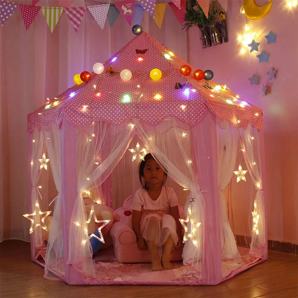 PRINCESS DREAM BIG SIZE CASTLE TENT HOUSE WITH LIGHTS