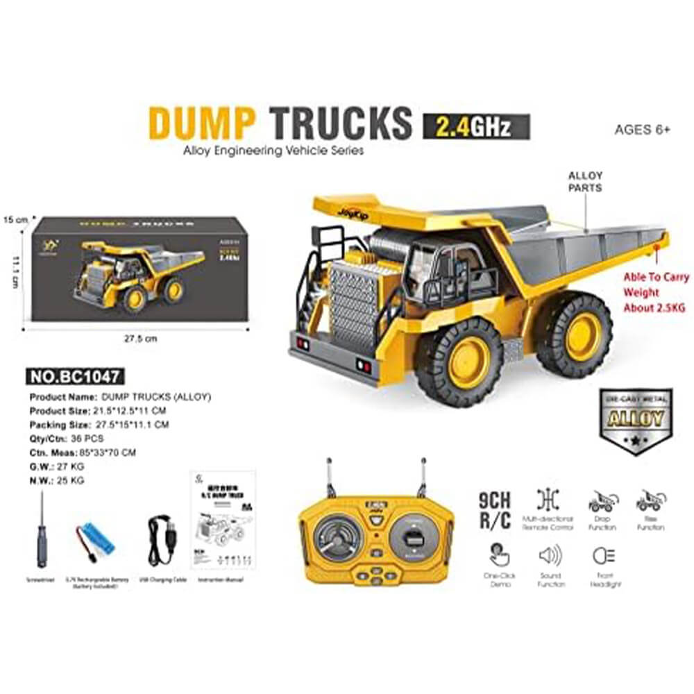 RC BIG SIZE 9 CH DUMP TRUCK