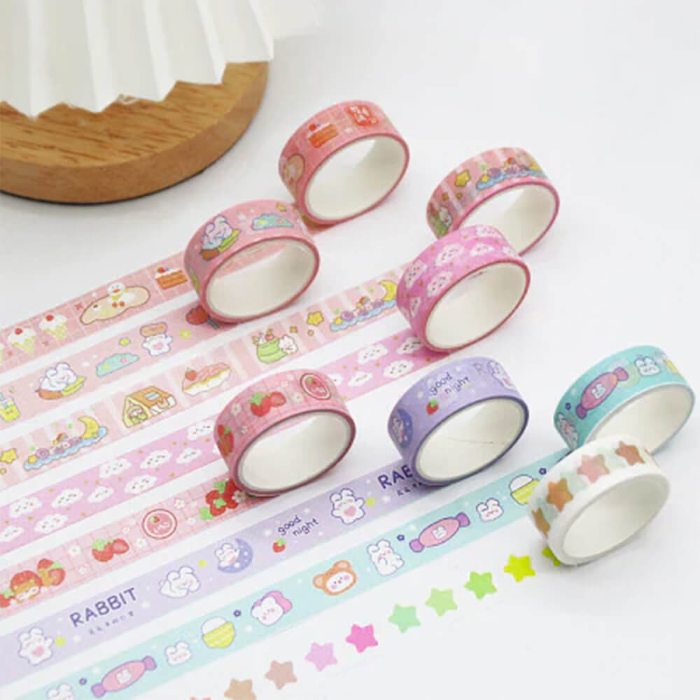 60 ROLLS SET CUTE CARTOON WASHI TAPE SET