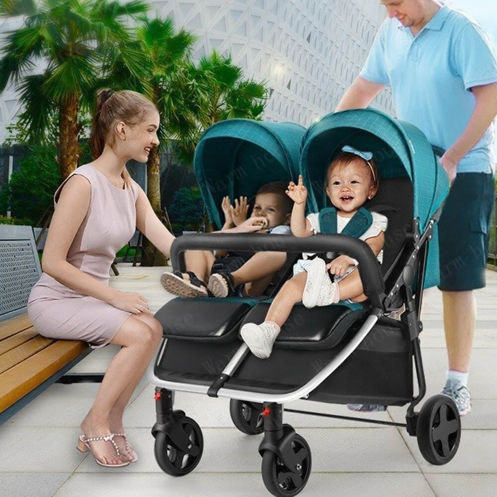 BIG SIZE TWIN BABY FOLDABLE STROLLER