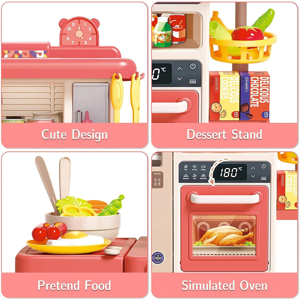 REALISTIC KITCHEN PLAYSET LIGHTS & SOUNDS WITH LOTS OF KITCHEN ACCESSORIES