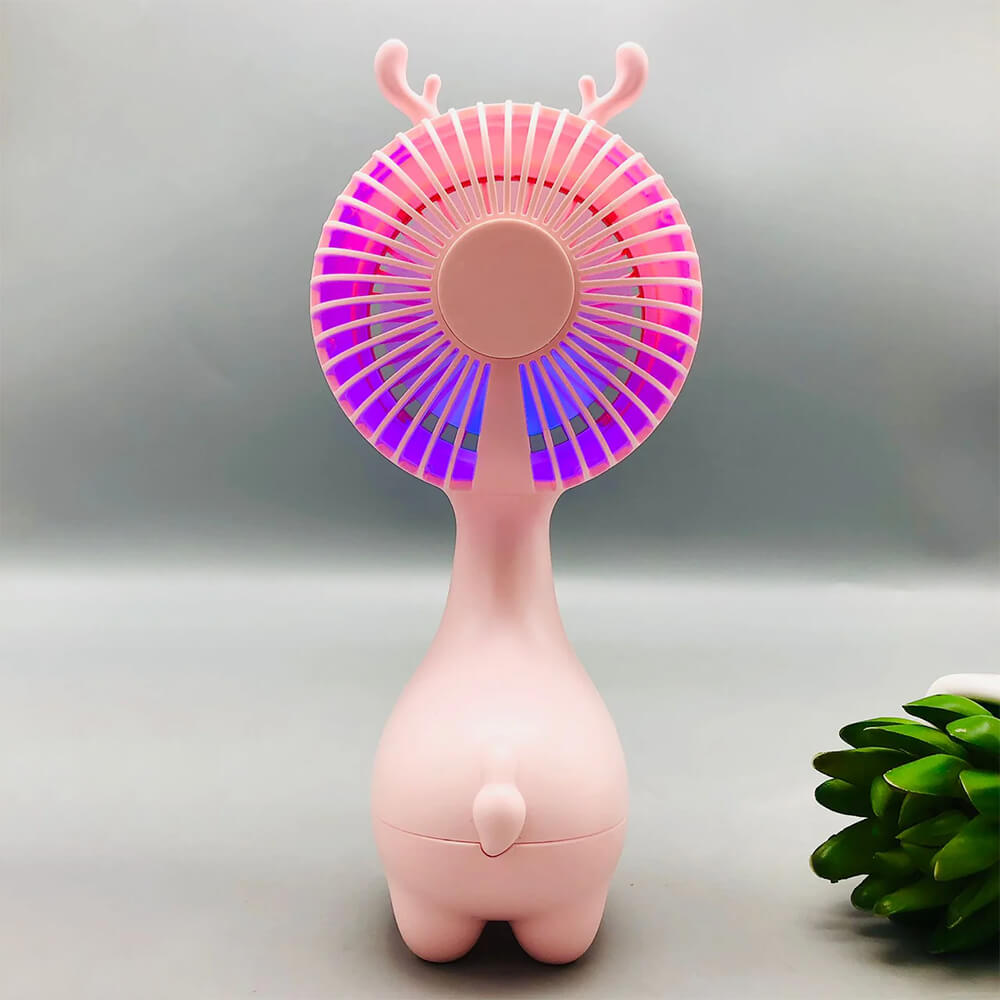 RECHARGEABLE HANDHELD COLORFUL LIGHTS COOLING FAN