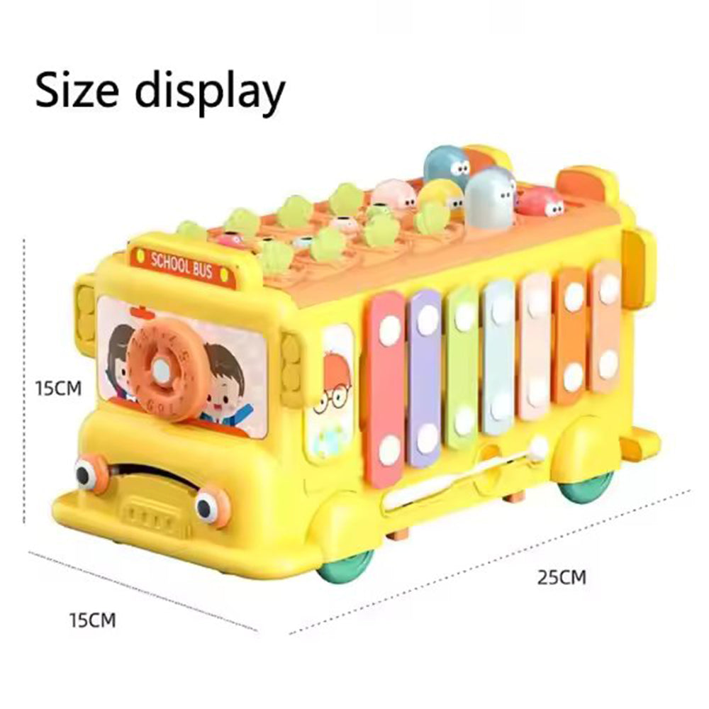 SCHOOL BUS TOY WITH MUSICAL PIANO & LEARNING