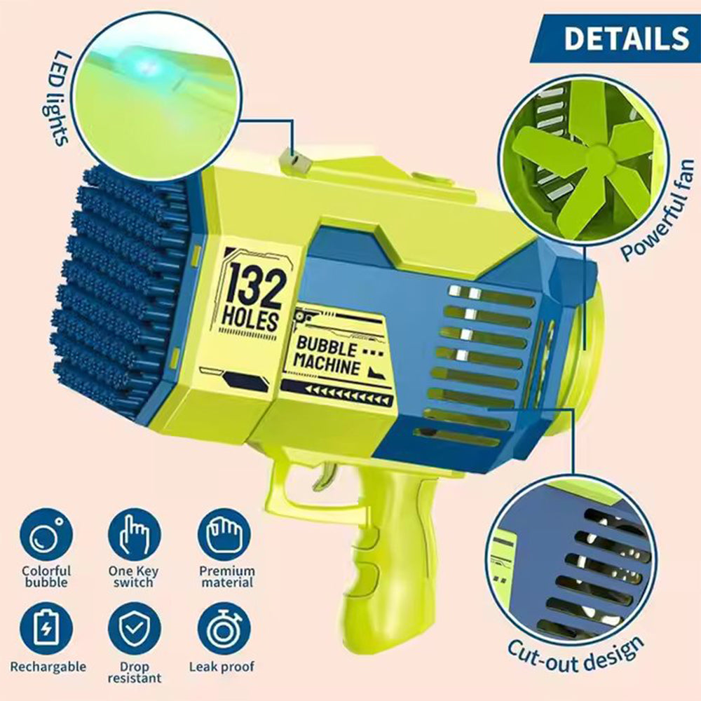 132 HOLES AUTOMATIC ELECTRIC BUBBLE GUN