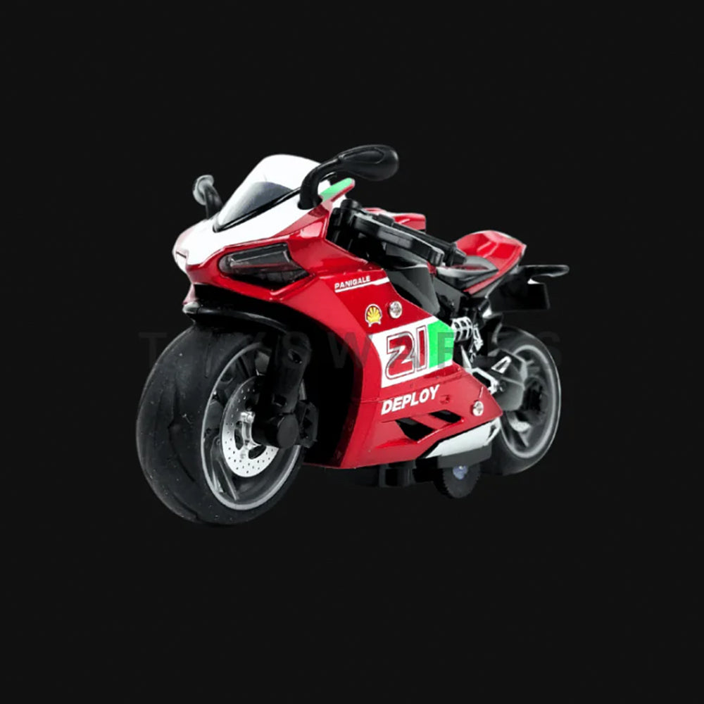 1:14 SCALE DIECAST PULL BACK MOTORCYCLE