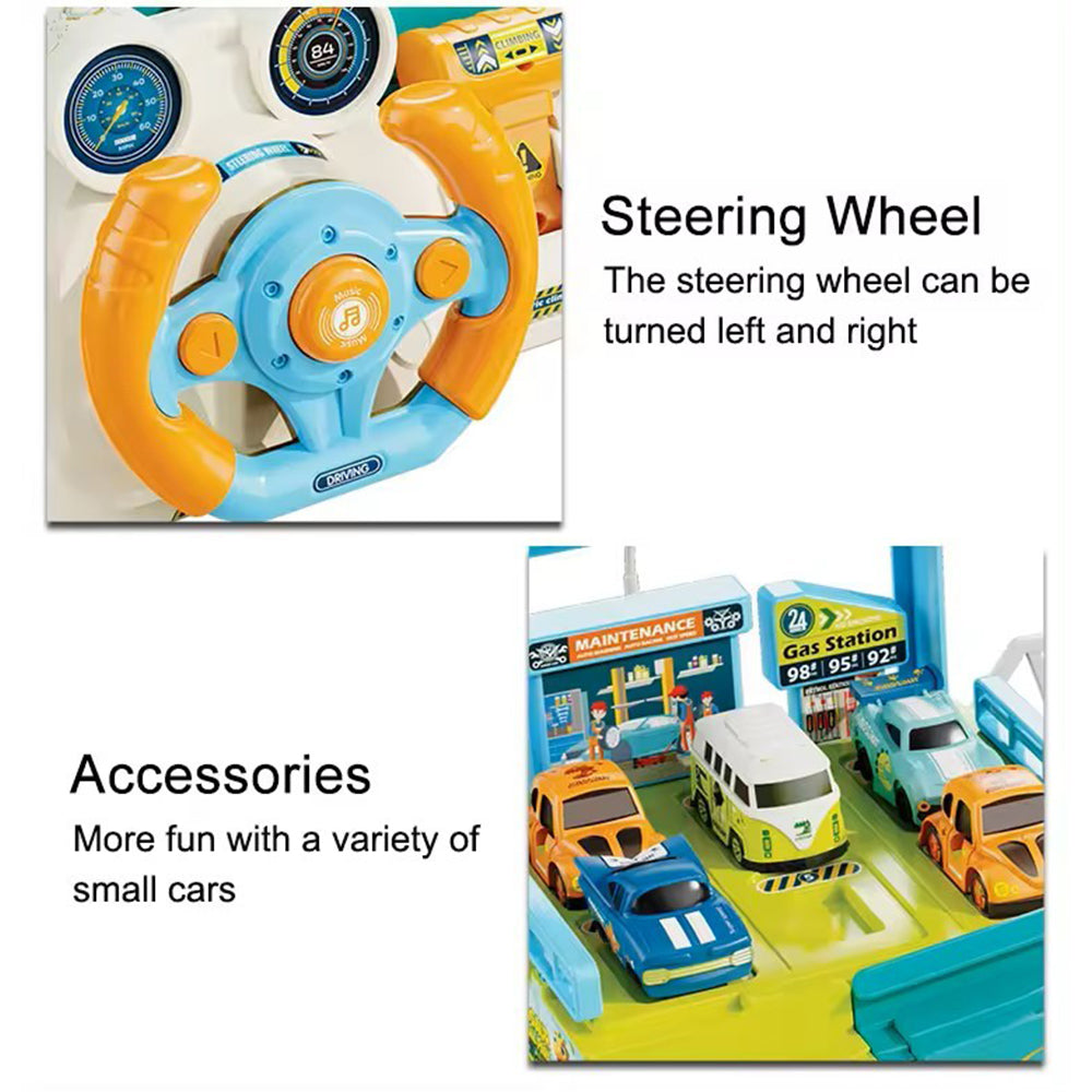 DINOSAUR STEERING WHEEL 4 CAR BREAKOUT ADVENTURE TRACK SET