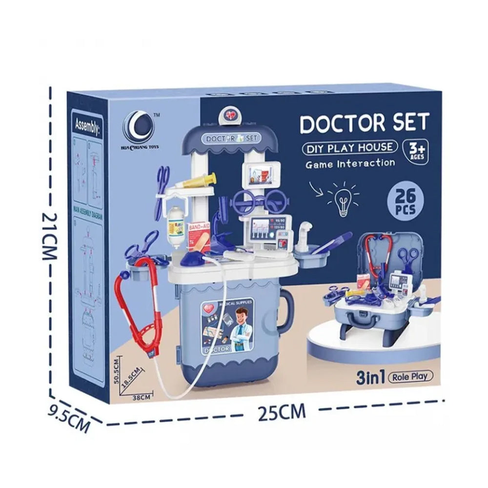 3 IN 1 DIY DOCTOR PLAY SET - 26 PCS