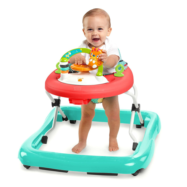 BRIGHT STARTS SAFARI ZIG-A-ZAG BABY WALKER