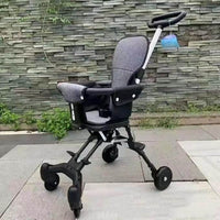 Thumbnail for FOLDABLE STROLLER LIGHTWEIGHT STABLE SOFT SEAT HAND PUSH FOR BABY