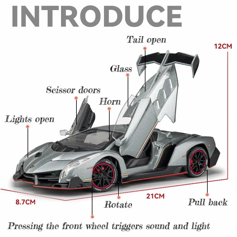 1:24 LAMBORGHINI VENENO ALLOY DIECAST MODEL