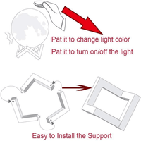 Thumbnail for LED TOUCH MOON LIGHT LAMP FOR ROOM