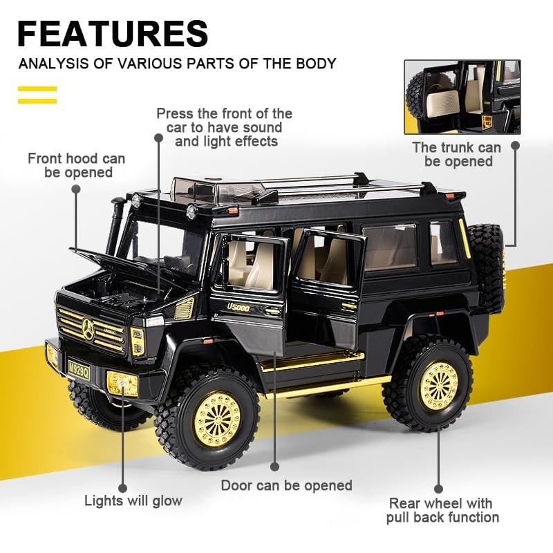 1:24 MERCEDES UNIMOG U5000 ALLOY DIECAST MODEL