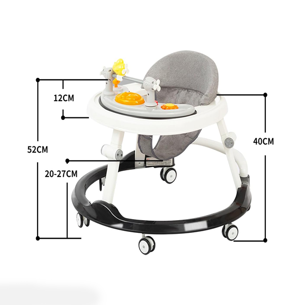 COMPACT FOLDABLE BABY WALKER WITH HEIGHT ADJUSTABLE