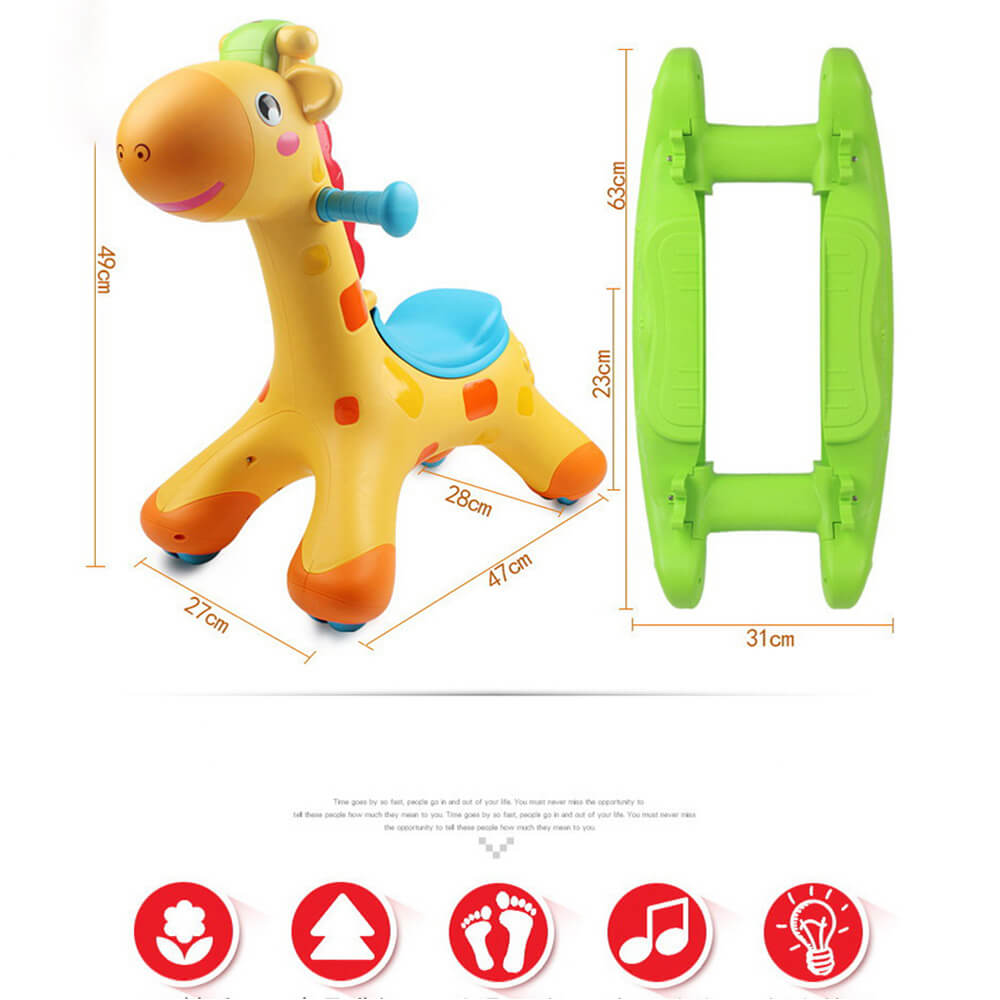 ROCKING & RIDING GIRAFFE FOR KIDS