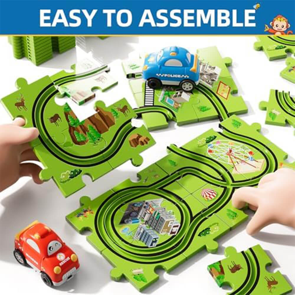 Puzzle Racer™ Assembling Track Railway Car - 13 PCS