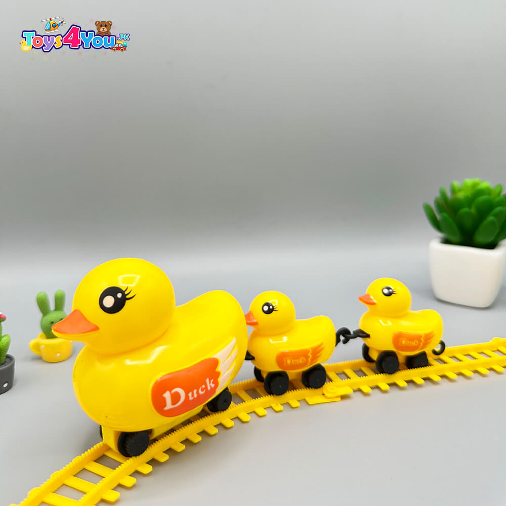 YELLOW DUCK ELECTRIC RAIL TOY FOR KIDS