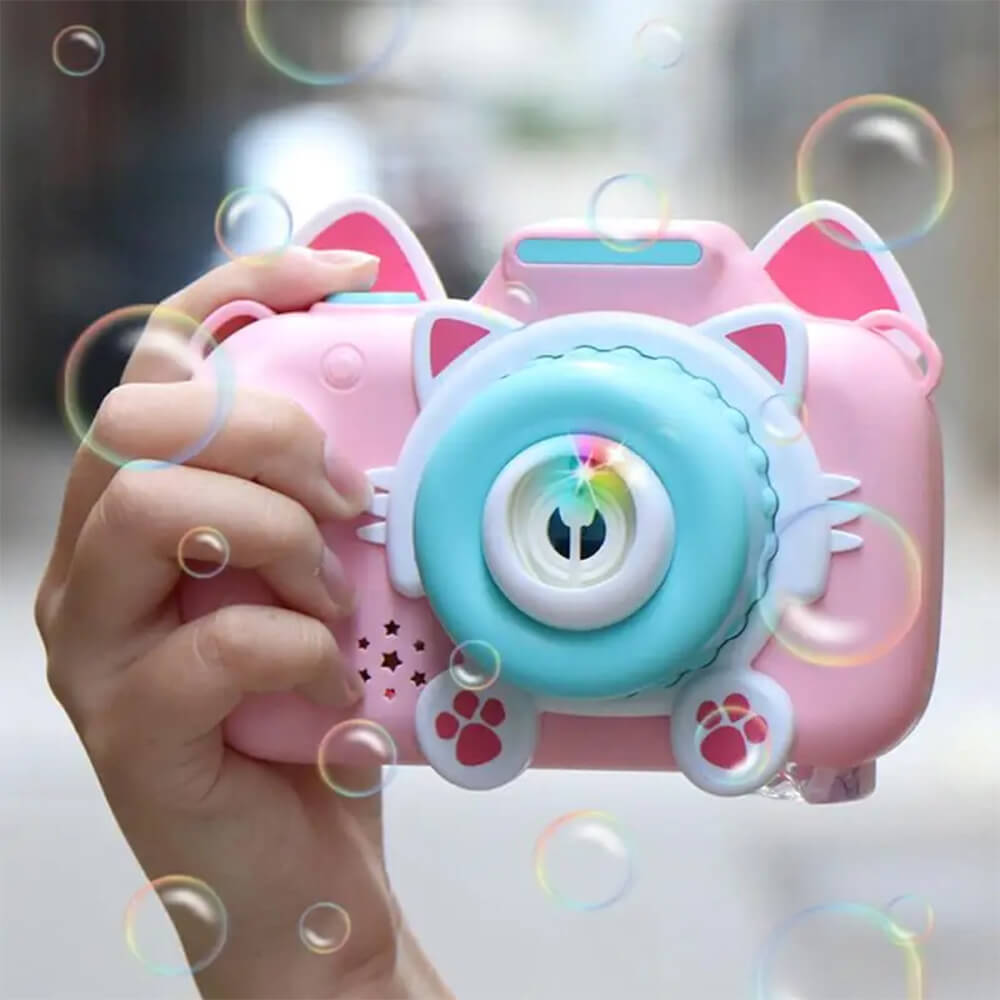 FUN KITTY BUBBLE CAMERA WITH LIGHTS & MUSIC