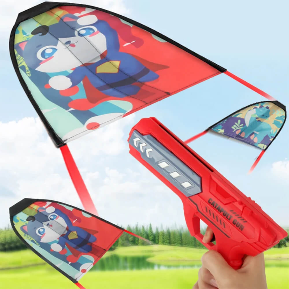 FLYING LAUNCHER AIRPLANE KITE FOR KIDS