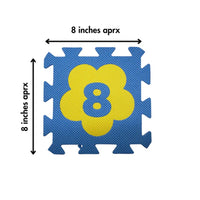 Thumbnail for MULTICOLOR FLOWER SHAPED NUMERICAL PUZZLE PLAY MAT - 12 PCS