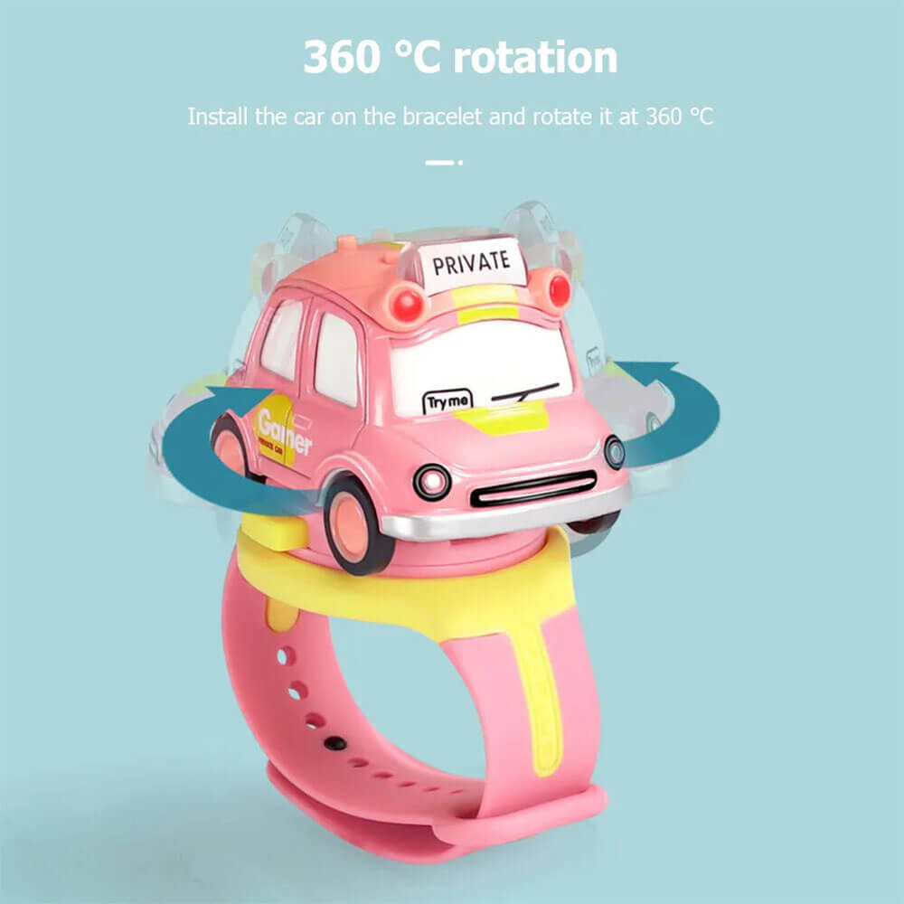 DIGITAL RC WATCH TOY CAR WITH LIGHT AND SOUND