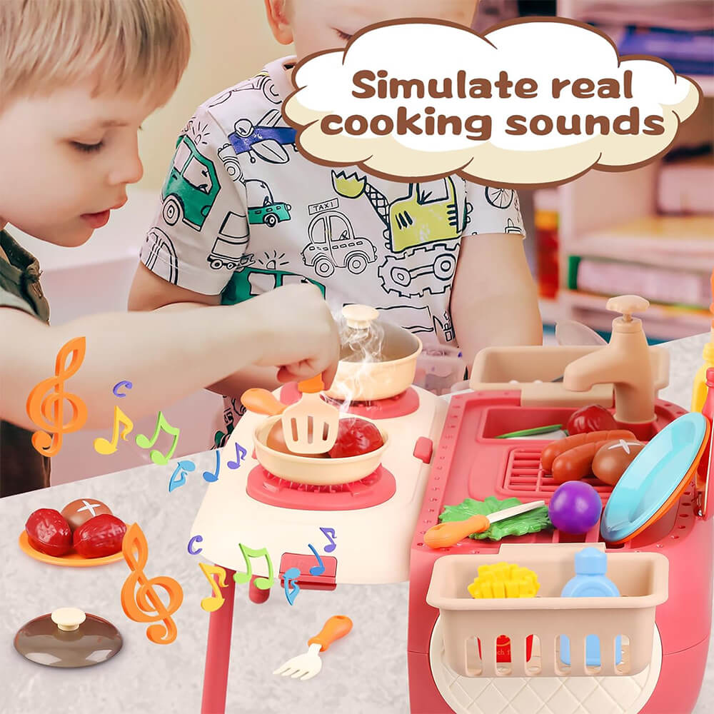 29 PCS 2 IN 1 STEREO KITCHEN PLAY SET FOR KIDS