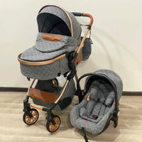 Thumbnail for 3-IN-1 FOLDABLE BABY STROLLER WITH COMPLETE SET