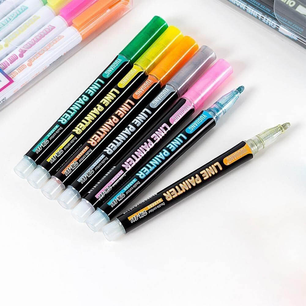 12 PCS - GEL OUTLINER PEN