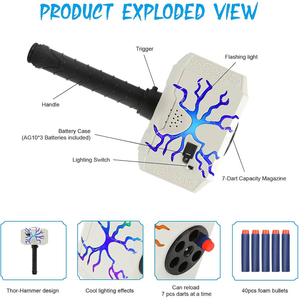 THOR HAMMER BLASTER SHOTS WITH SOFT BULLETS