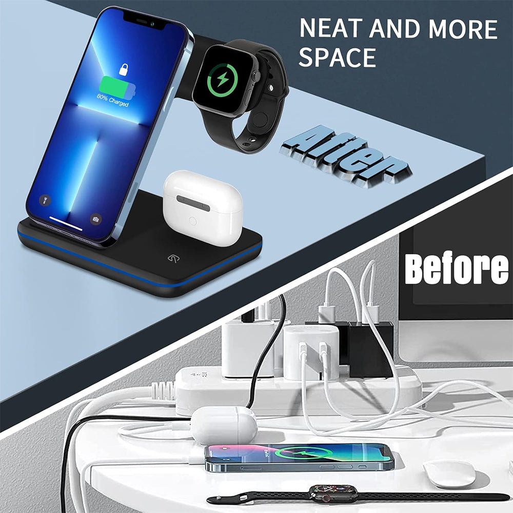 3 IN 1  MAGNETIC WIRELESS CHARGING STATION