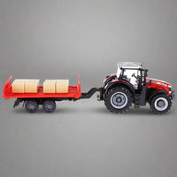 Thumbnail for BBURAGO MASSEY FERGUSSON TRACTOR WITH BALE TRAILER - 10CM