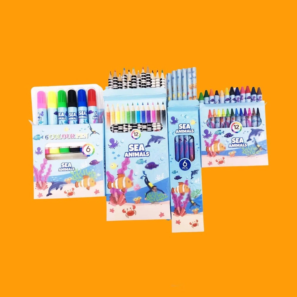 SEA ANIMALS THEME STATIONARY SET