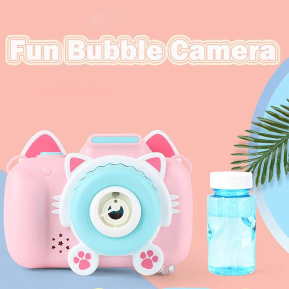 FUN KITTY BUBBLE CAMERA WITH LIGHTS & MUSIC