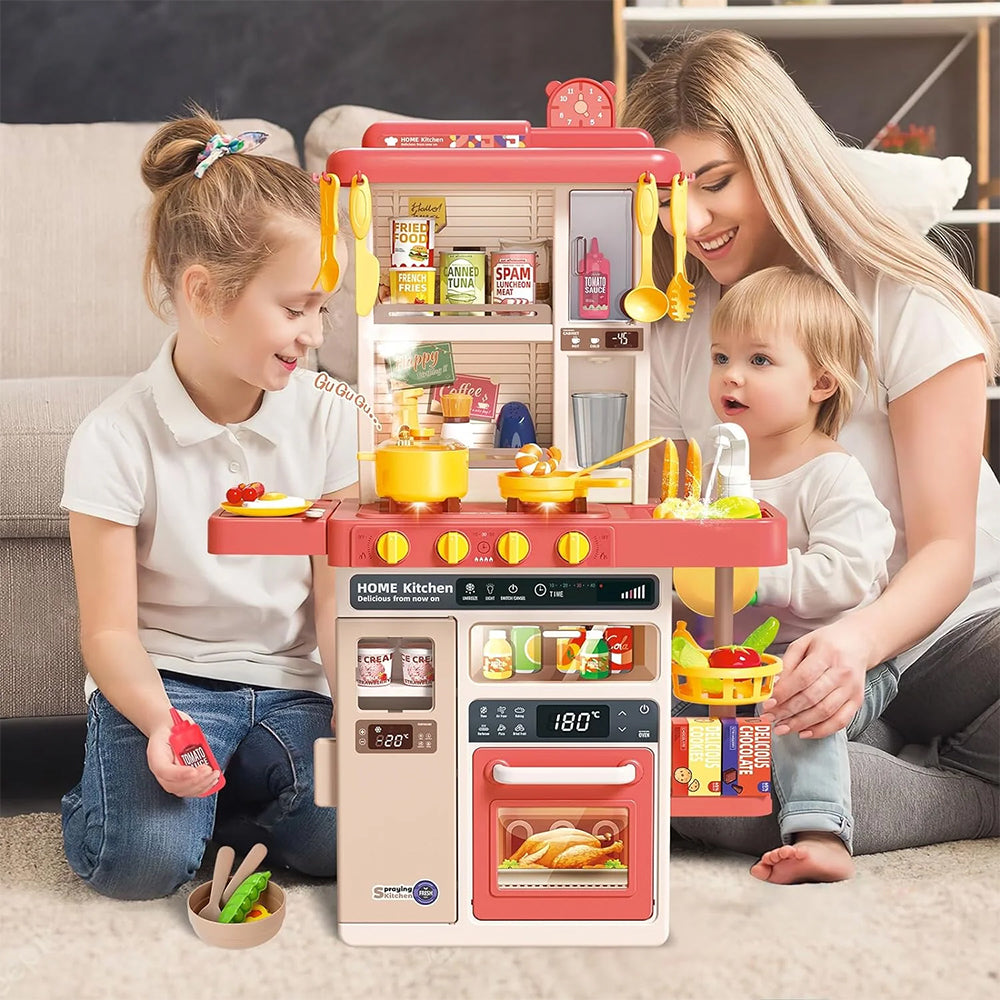 REALISTIC KITCHEN PLAYSET LIGHTS & SOUNDS WITH LOTS OF KITCHEN ACCESSORIES