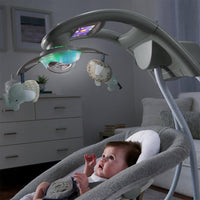 Thumbnail for INGENUITY INLIGHTEN 2-IN-1 BABY SWING & ROCKER WITH COOL MESH, PEMBERTON