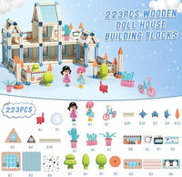Thumbnail for 3D PRINCESS CASTLE VILLA DOLL HOUSE BUILDING - 233PCS